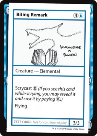 Remarque cinglante (Édition 2021) [Cartes test de booster mystère]