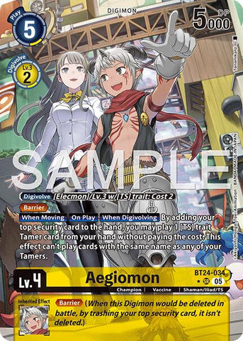 Aegiomon [BT24-034] (Illustration alternative) [Voyageur temporel]