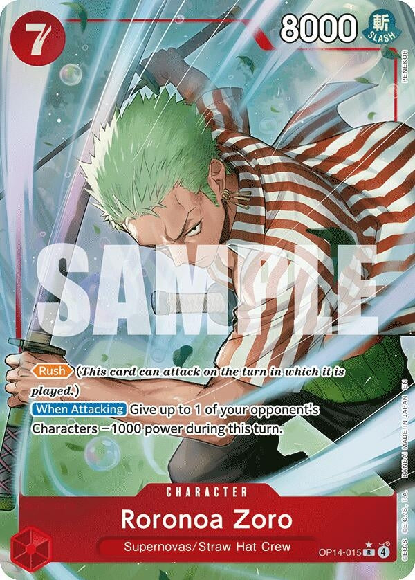Image for Roronoa Zoro - OP14-015 (Alternate Art) (OP14-015) (OP14) - One Piece Card Game