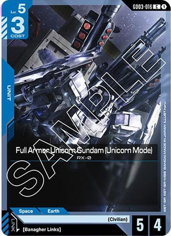 Image for Full Armor Unicorn Gundam (Unicorn Mode) (GD03-016) (GD03) - Gundam Card Game