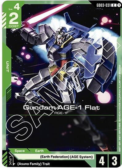 Image for Gundam AGE-1 Flat (GD03-031) (GD03) - Gundam Card Game
