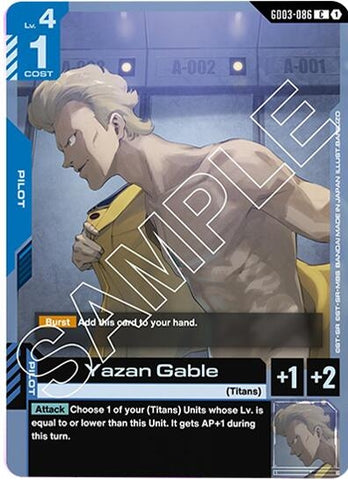 Image for Yazan Gable (GD03-086) (GD03) - Gundam Card Game