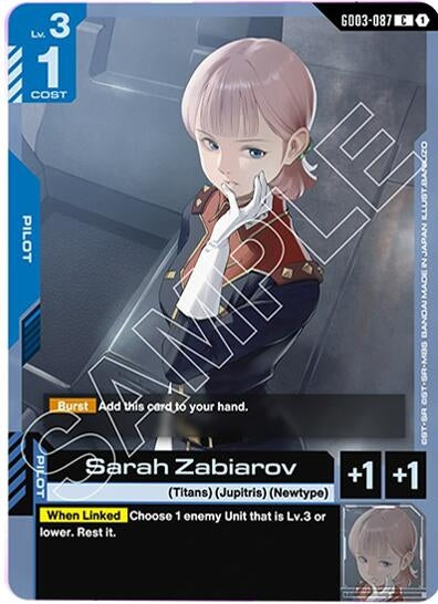 Image for Sarah Zabiarov (GD03-087) (GD03) - Gundam Card Game