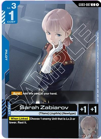 Image for Sarah Zabiarov (GD03-087) (GD03) - Gundam Card Game