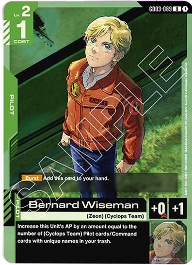 Image for Bernard Wiseman (GD03-089) (GD03) - Gundam Card Game
