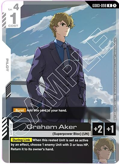 Image for Graham Aker (GD03-098) (GD03) - Gundam Card Game