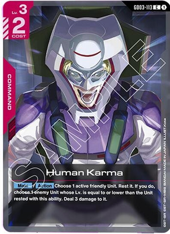 Image for Human Karma (GD03-113) (GD03) - Gundam Card Game