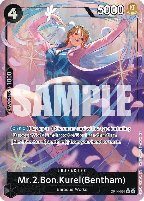 Image for Mr.2.Bon.Kurei (Bentham) (Alternate Art) (OP14-091) (OP14) - One Piece Card Game
