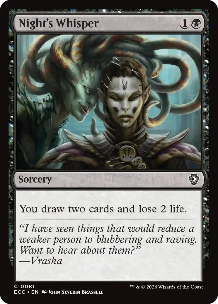 Image for Night's Whisper (81) - Magic: The Gathering