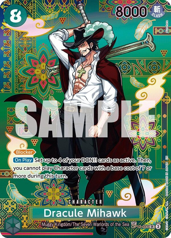 Image for Dracule Mihawk - OP12-030 (SP) (OP12-030) (OP14) - One Piece Card Game