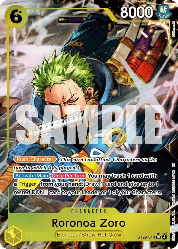 Image for Roronoa Zoro (Full Art) (ST29-014) (ST-29) - One Piece Card Game