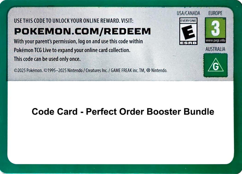 Image for Code Card - Perfect Order Booster Bundle - Pokemon