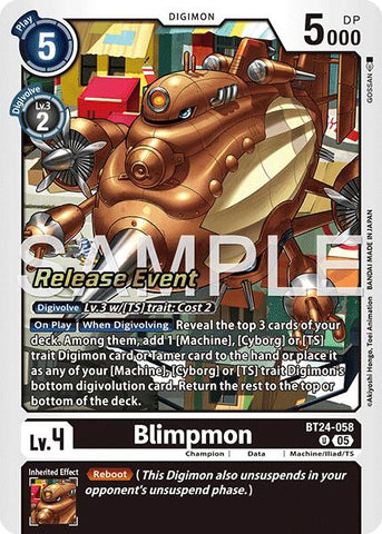 Blimpmon [BT24-058] [Cartas de Evento de Lanzamiento de Time Stranger]