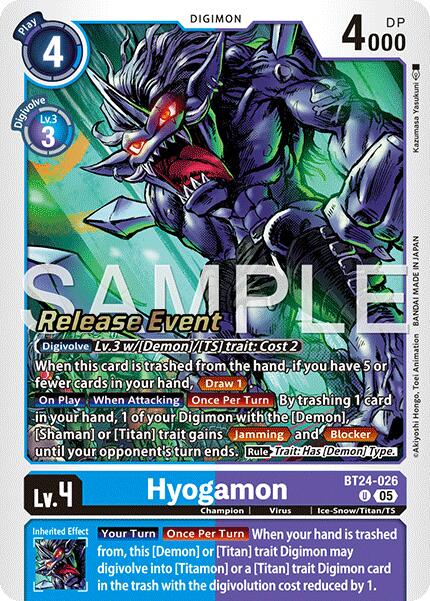 Hyogamon [BT24-026] [Cartes événement de la sortie de Time Stranger]