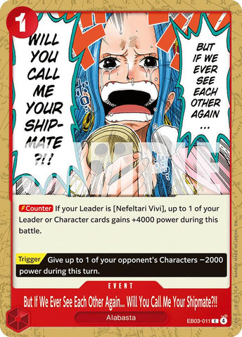 Pero si volvemos a vernos... ¿me llamarás tu compañera de barco? [Extra Booster: Edición de Heroínas de One Piece]