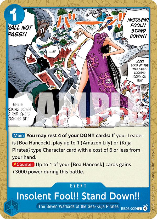 Espèce d'insolent !! Écarte-toi de mon chemin !! [Extra Booster: One Piece Heroines Edition]