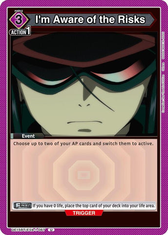 Image for I'm Aware of the Risks (UE15BT/EVA-1-067) (UE15BT) - Union Arena