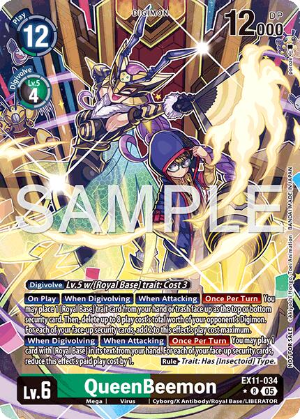 QueenBeemon [EX11-034] (Topper de boîte) [Aube du libérateur]