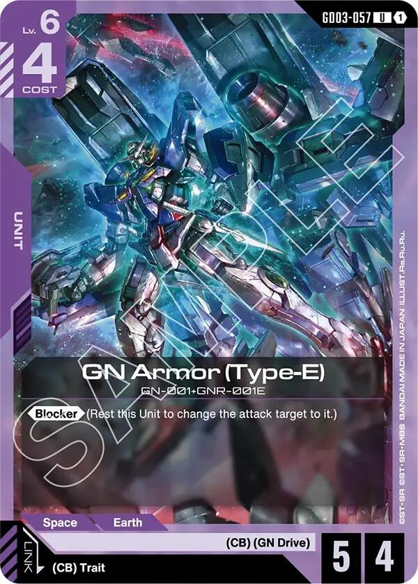 Image for GN Armor (Type-E) (GD03-057) (GD03) - Gundam Card Game
