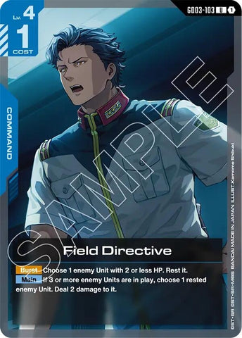 Image for Field Directive (GD03-103) (GD03) - Gundam Card Game