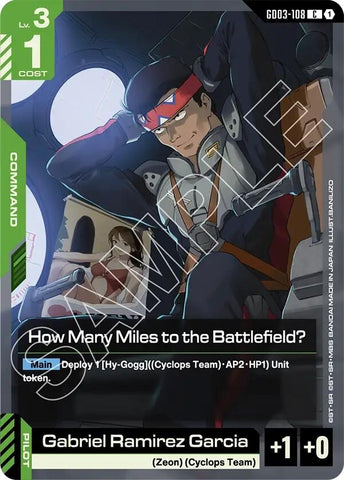 Image for How Many Miles to the Battlefield? (GD03-108) (GD03) - Gundam Card Game