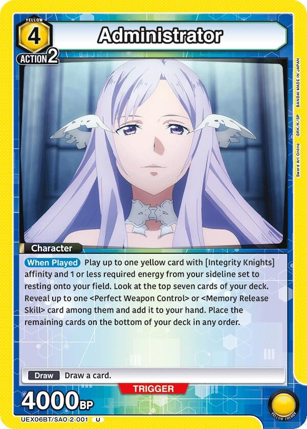 Image for Administrator (UEX06BT/SAO-2-001) (UEX06BT) - Union Arena