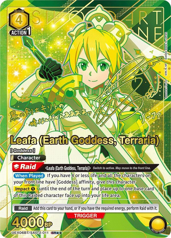 Image for Leafa (Earth Goddess, Terraria) (SR**) (UEX06BT/SAO-2-011) (UEX06BT) - Union Arena