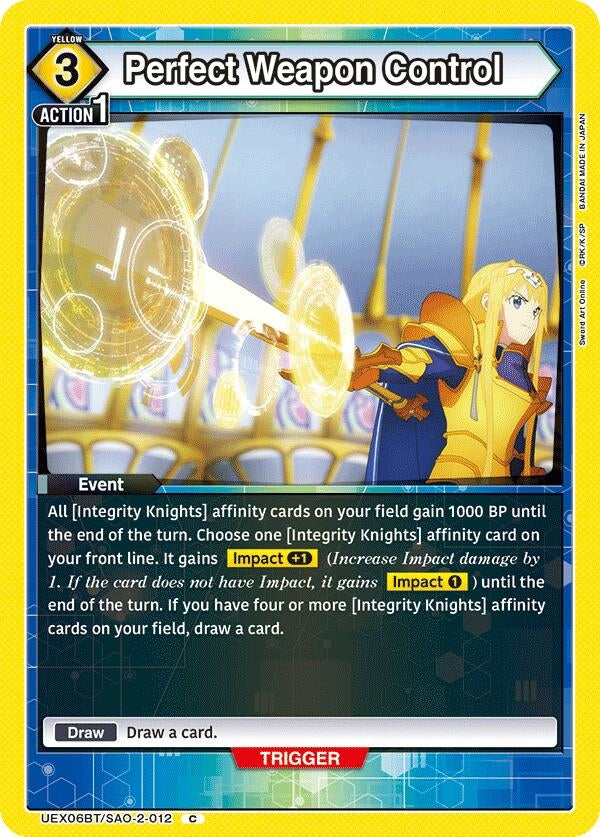 Image for Perfect Weapon Control (UEX06BT/SAO-2-012) (UEX06BT) - Union Arena
