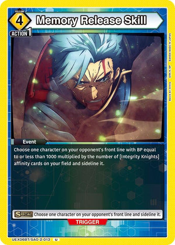 Image for Memory Release Skill (UEX06BT/SAO-2-013) (UEX06BT) - Union Arena