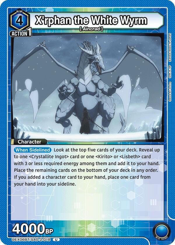 Image for X'rphan the White Wyrm (UEX06BT/SAO-2-018) (UEX06BT) - Union Arena