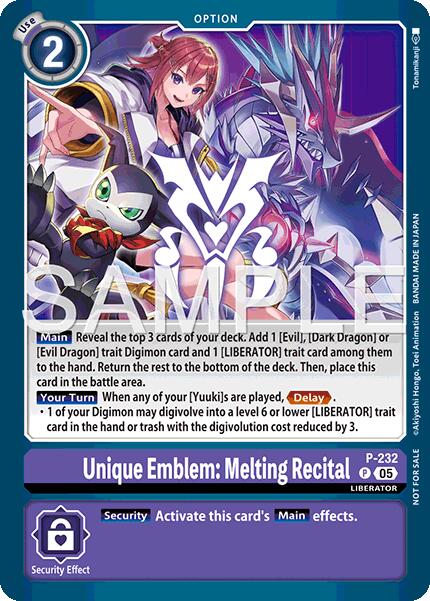 Emblème unique : Récital de fusion [P-232] (Boîte de présentation L'aube du libérateur) [Cartes promotionnelles]
