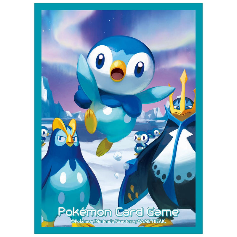 Protectores de cartas - Piplup & Potaishi & Empoleon (Paquete de 64) (Exclusivo de Pokémon Center Japón)