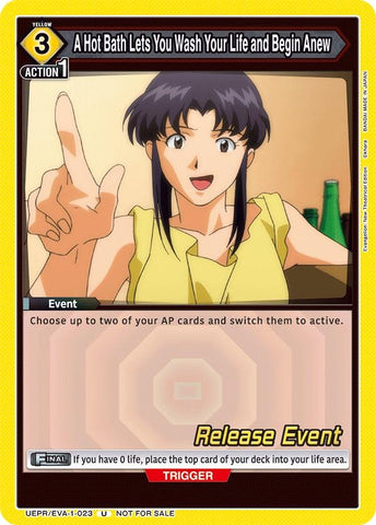 Image for A Hot Bath Lets You Wash Your Life and Begin Anew (UEPR/EVA-1-023) (UE15BT_RE) - Union Arena