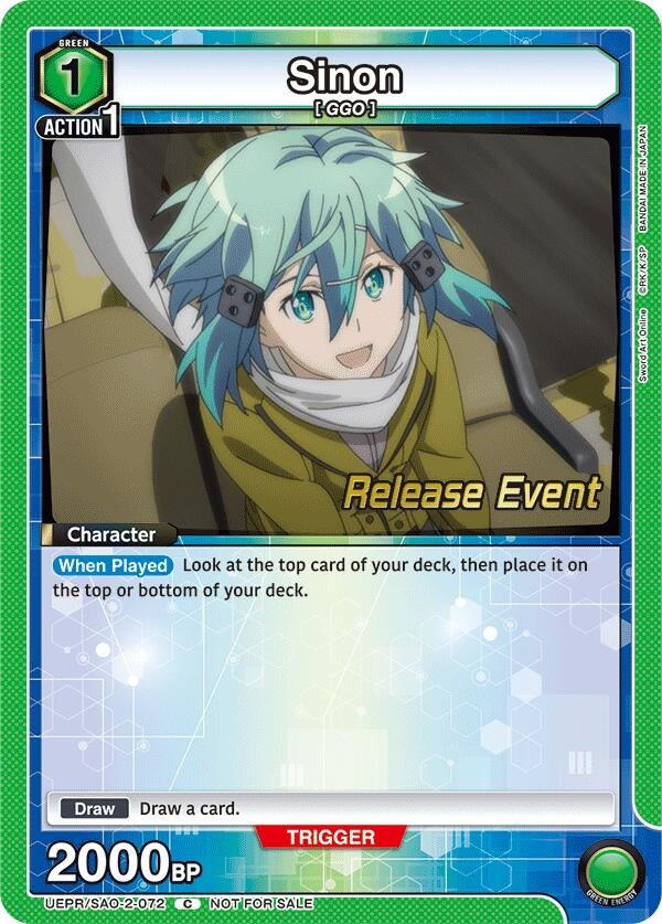 Image for Sinon (072) (UEPR/SAO-2-072) (UEX06BT_RE) - Union Arena
