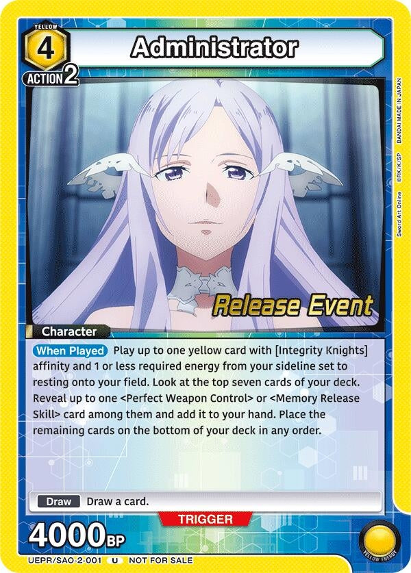 Image for Administrator (UEPR/SAO-2-001) (UEX06BT_RE) - Union Arena
