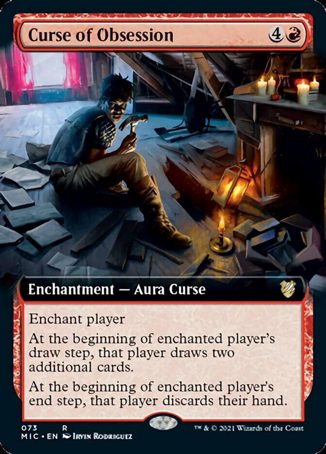 Malédiction de l'obsession (Extended Art) [Innistrad: Chasse de Minuit Commander]