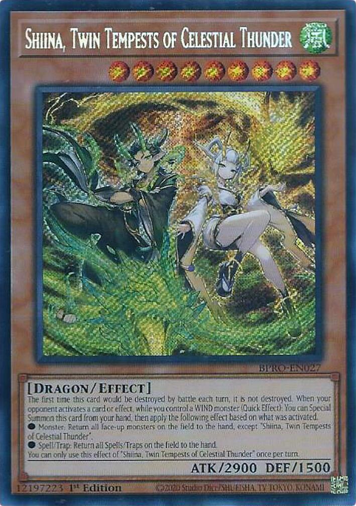 Shiina, tempestad gemela del trueno celestial [BPRO-EN027] Secreta Rara