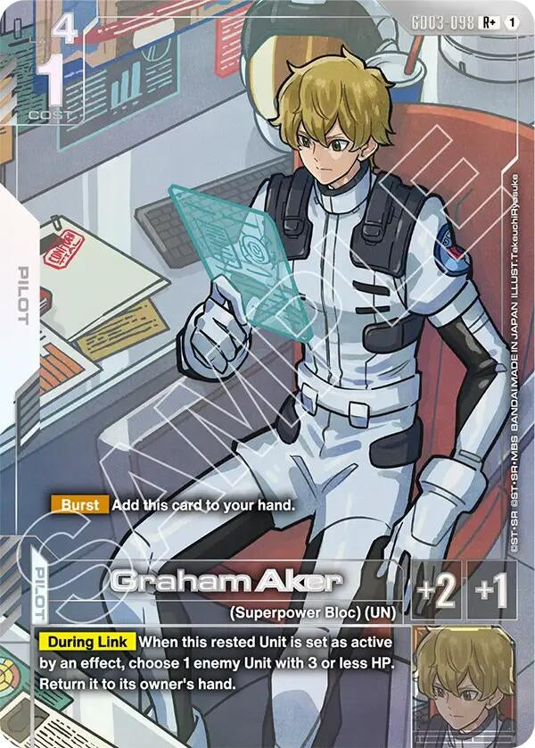 Image for Graham Aker (R+) (GD03-098) (GD03) - Gundam Card Game