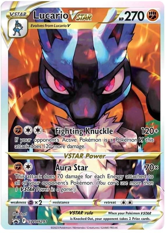 Lucario VSTAR (SWSH291) [Espada y Escudo: Cartas de promoción de estrella negra]