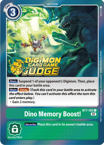 ¡Dino Estimulante de Memoria! [BT7-102] (Paquete de Juez 3) [Promos de la Próxima Aventura]
