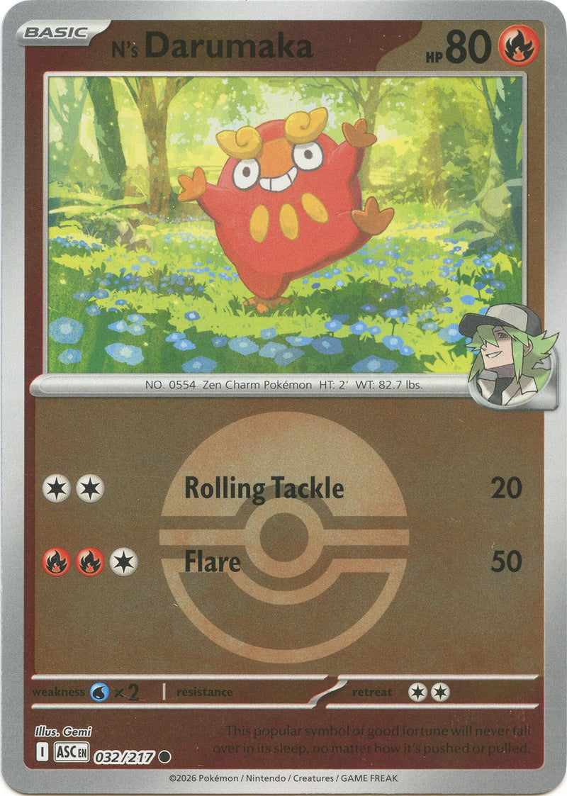 Darumaka de N (032/217) (Poké Ball) [Méga-Évolution : Héros Ascensionnels]