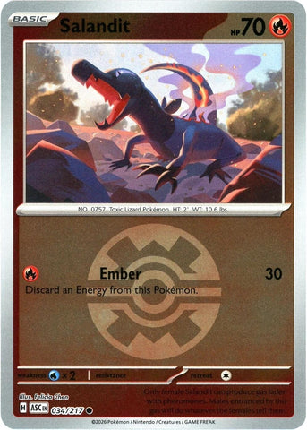 Salandit (034/217) (Veloz Ball) [Megaevolución: Héroes Ascendidos]