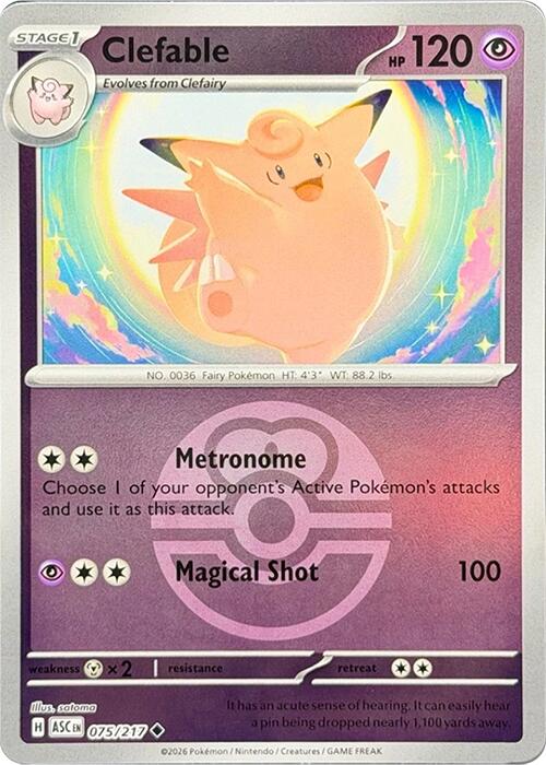 Mélodelfe (075/217) (Faiblo Ball) [Méga-Évolution : Héros Ascendants]