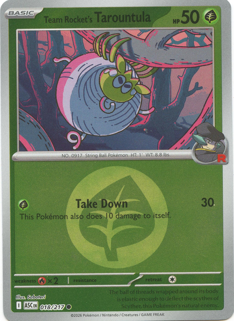 Tarountula du Team Rocket (018/217) (Motif Symbole Énergie) [Méga-Évolution : Héros Ascendants]