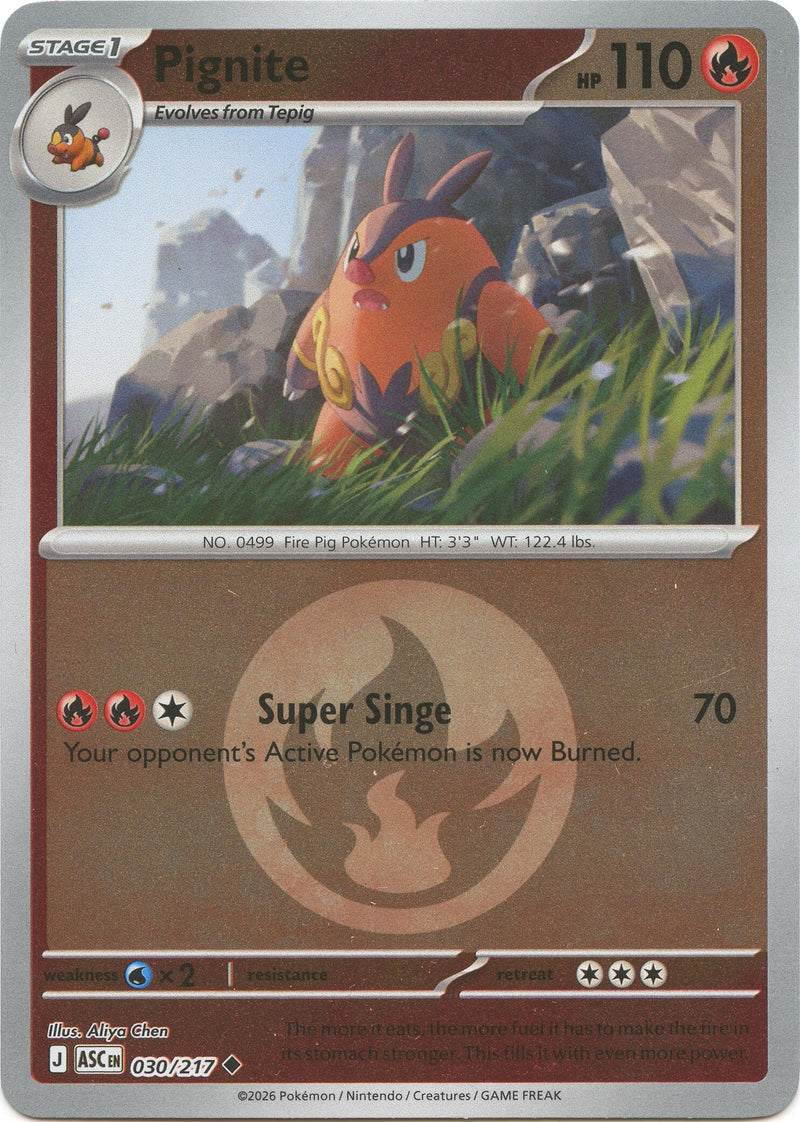 Pignite (030/217) (Motif Symbole Énergie) [Méga-Évolution : Héros Ascendants]