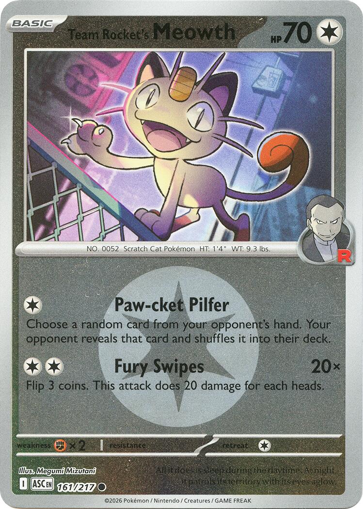 Miaouss de la Team Rocket (161/217) (Motif Symbole Énergie) [Méga Évolution : Héros Ascendants]