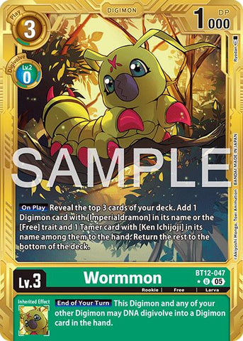 Wormmon [BT12-047] (Arte Alternativo) [Digimon Generation - Booster Avanzado]
