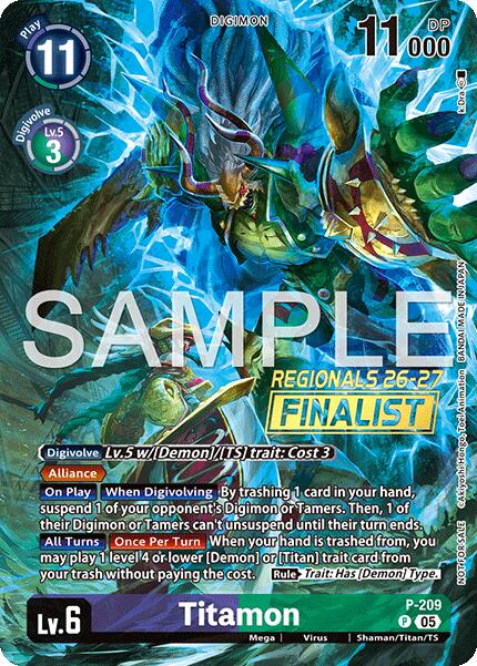 Titamon [P-209] (Regional 26-27 Temporada 1 Finalista) [Cartas Promocionales]