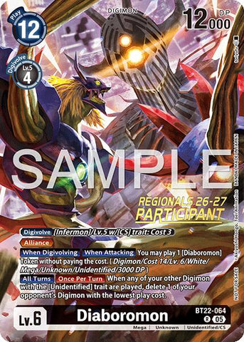 Diaboromon [BT22-064] (Participante Regionales Temporada 1 26-27) [Cyber Eden]