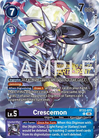 Crescemon [BT22-073] (Participante de Regionales Temporada 1 26-27) [Cyber Eden]